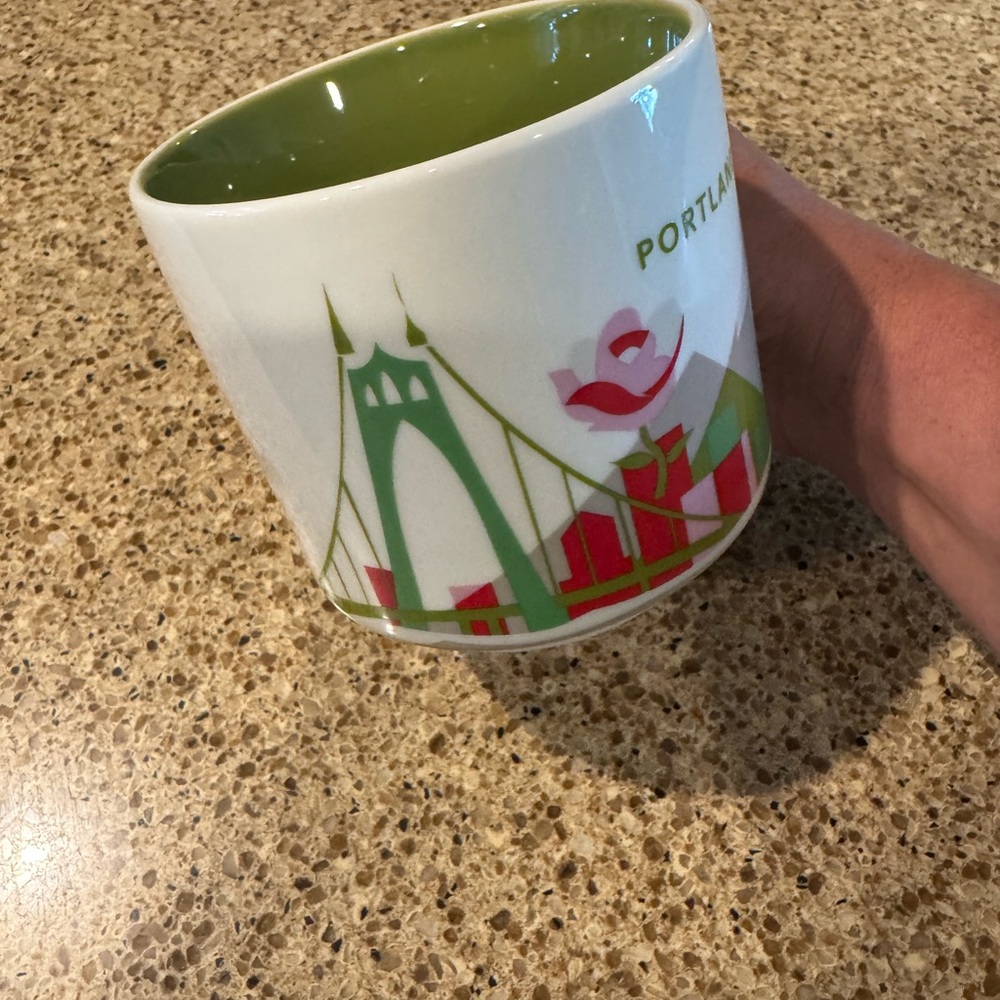 Starbucks Portland You are Here Mug with Green Interior